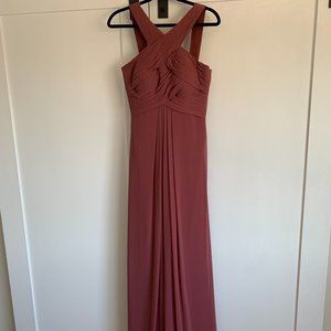 Azazie Kaleigh Bridesmaid Dress - Size 6, Desert Rose